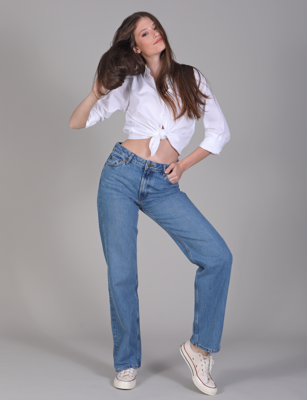 Audran light blue - wide leg jeans