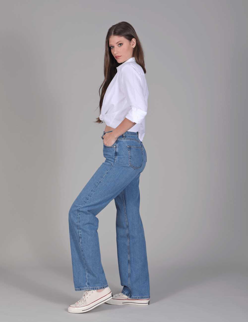 Audran light blue - wide leg jeans