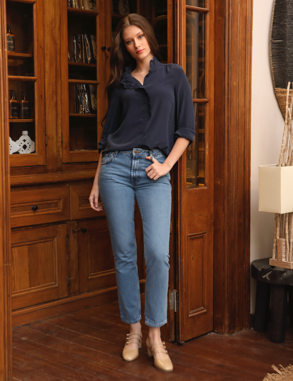 Karina light blue - slim tapered leg jeans