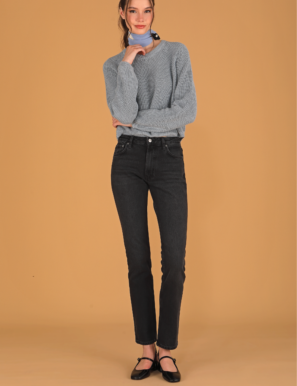 Karina grey - slim tapered leg jeans