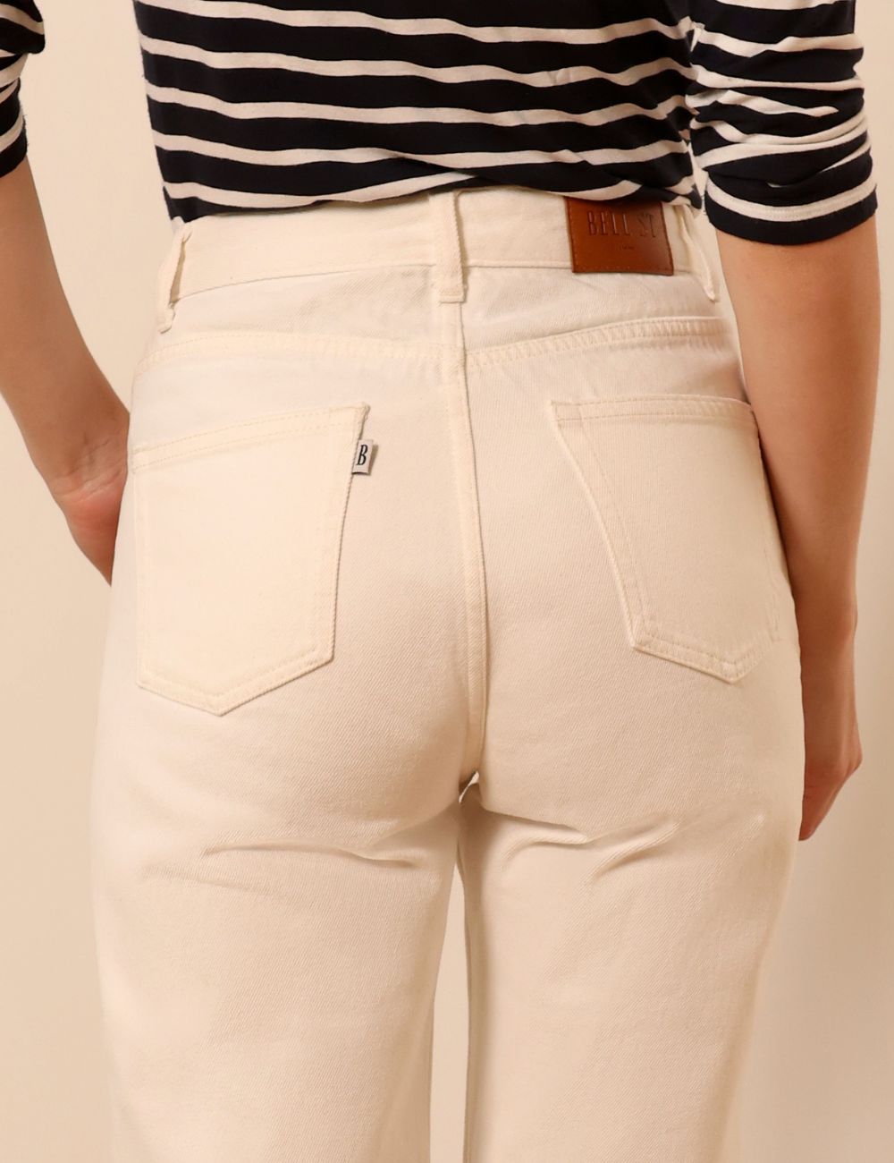 Lafont ecru - high-waisted straight leg jeans