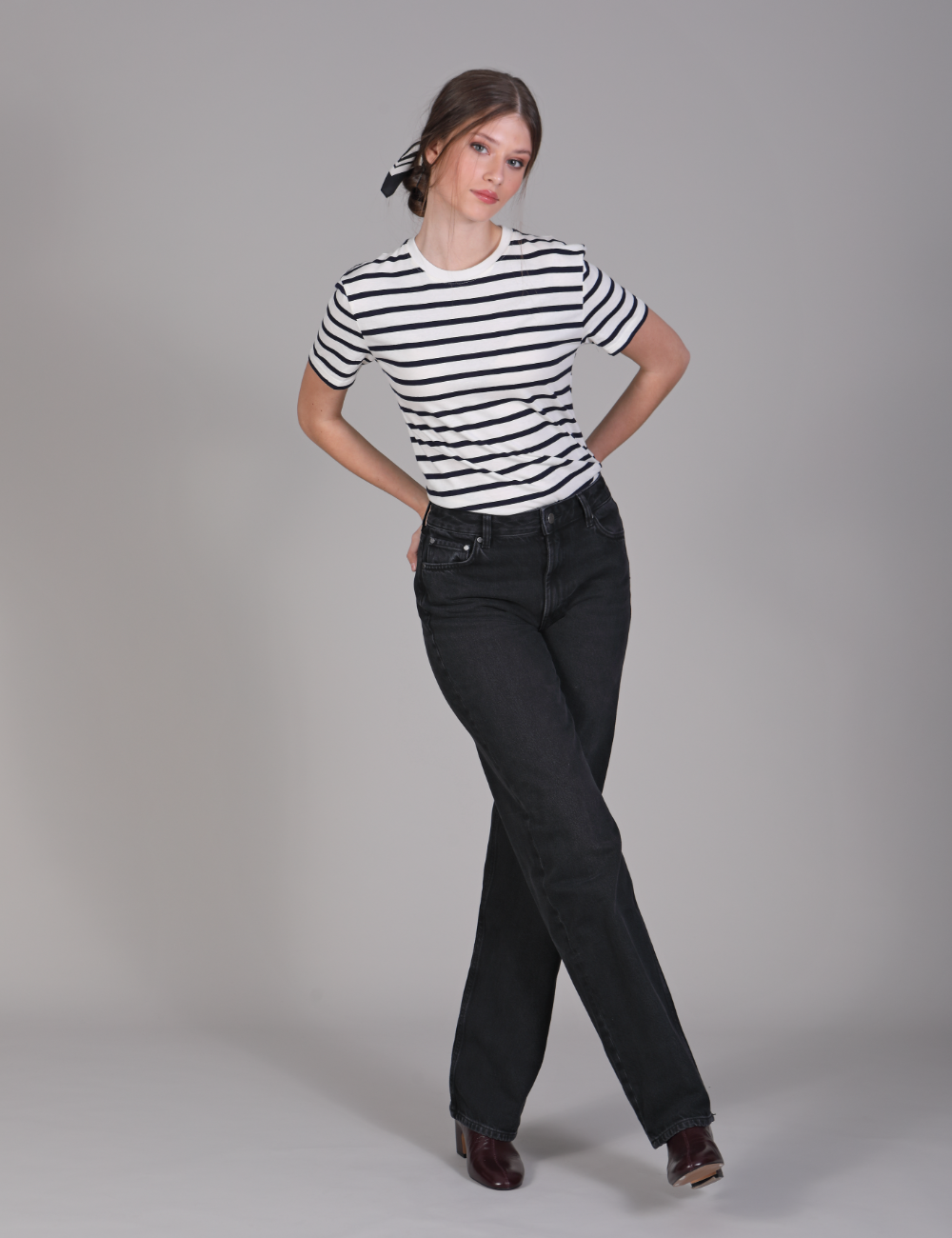 Audran black - wide leg jeans