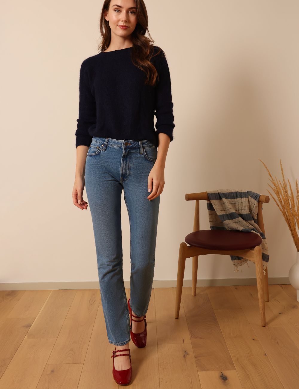 Karina light blue - slim tapered leg jeans