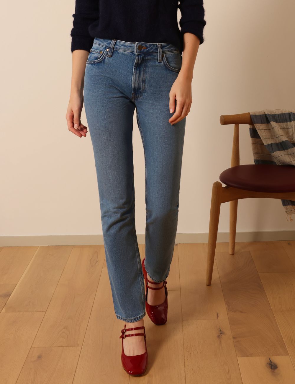 Karina light blue - slim tapered leg jeans