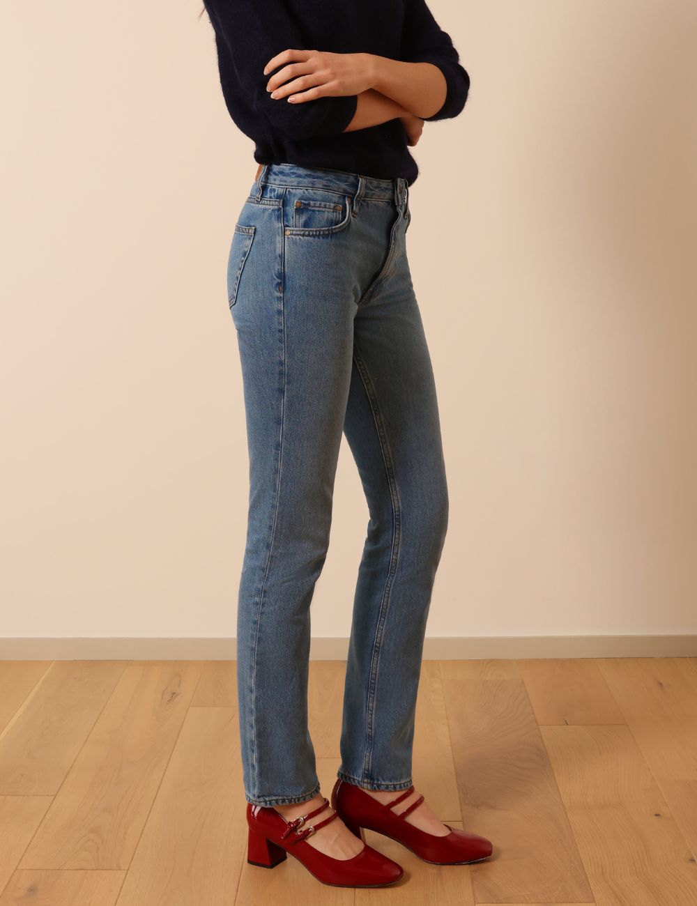 Karina light blue - slim tapered leg jeans