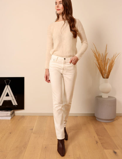 Karina ecru - slim tapered leg jeans