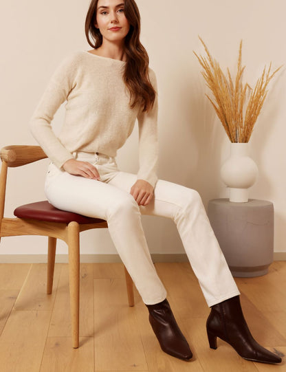 Karina ecru - slim tapered leg jeans