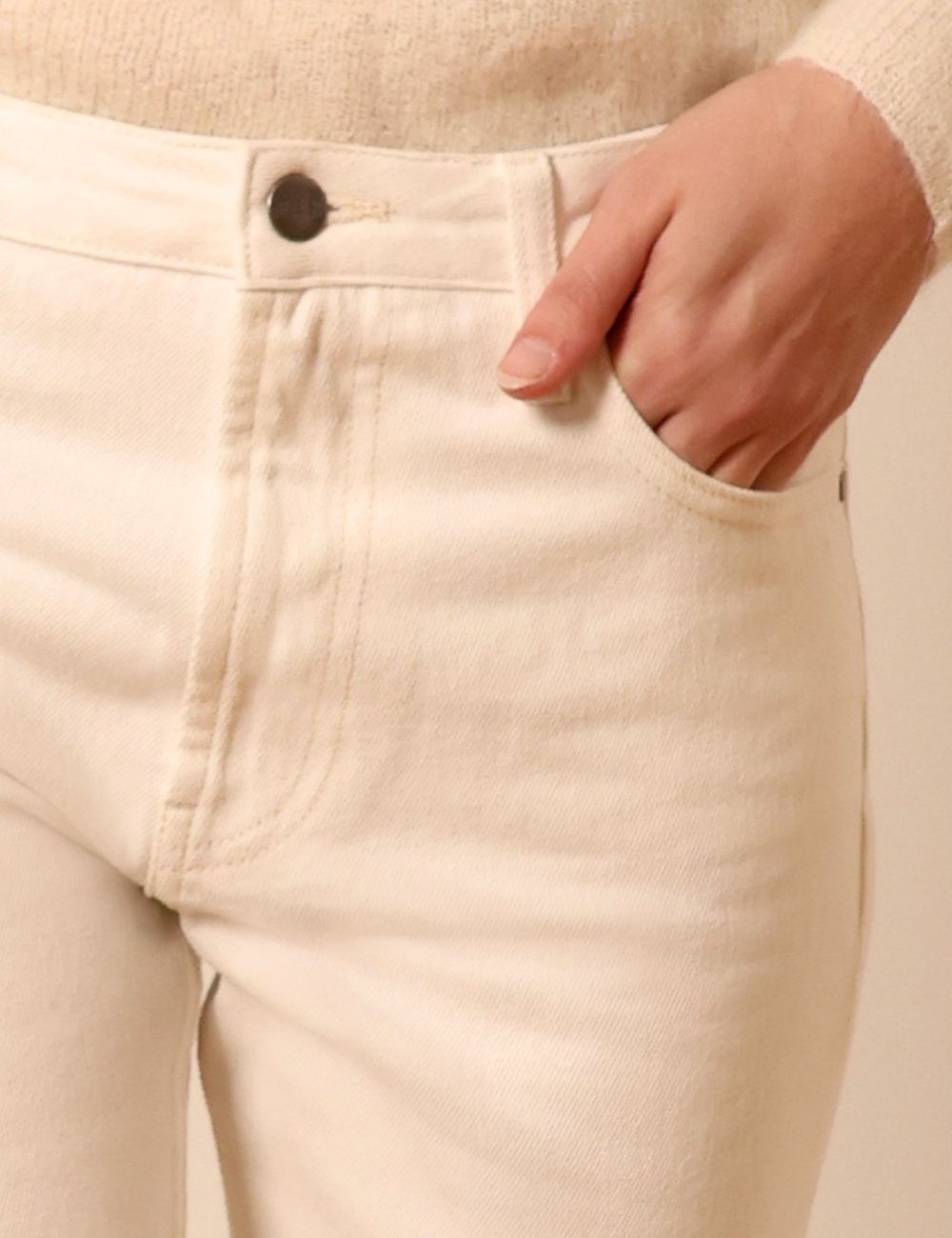 Karina ecru - slim tapered leg jeans