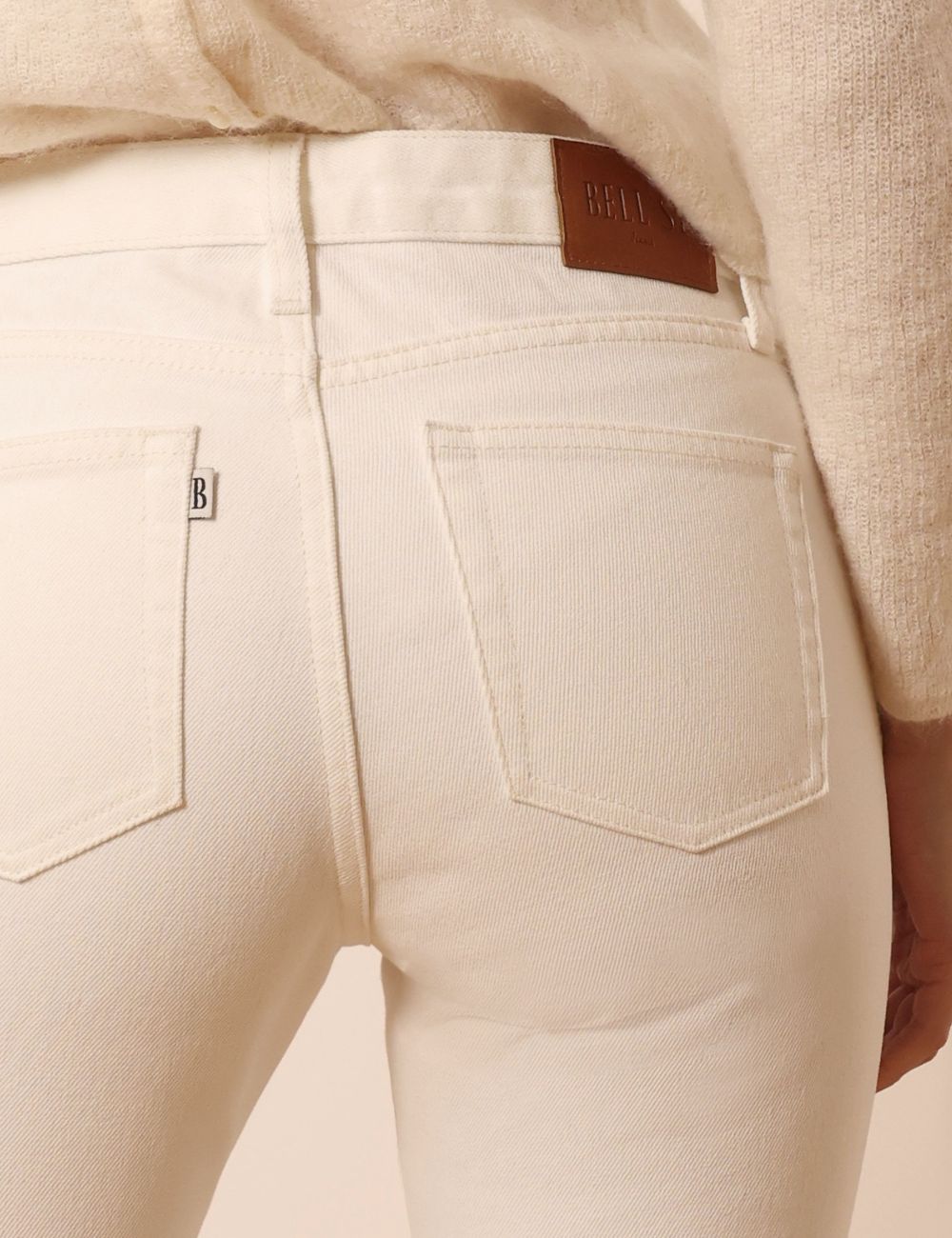 Karina ecru - slim tapered leg jeans