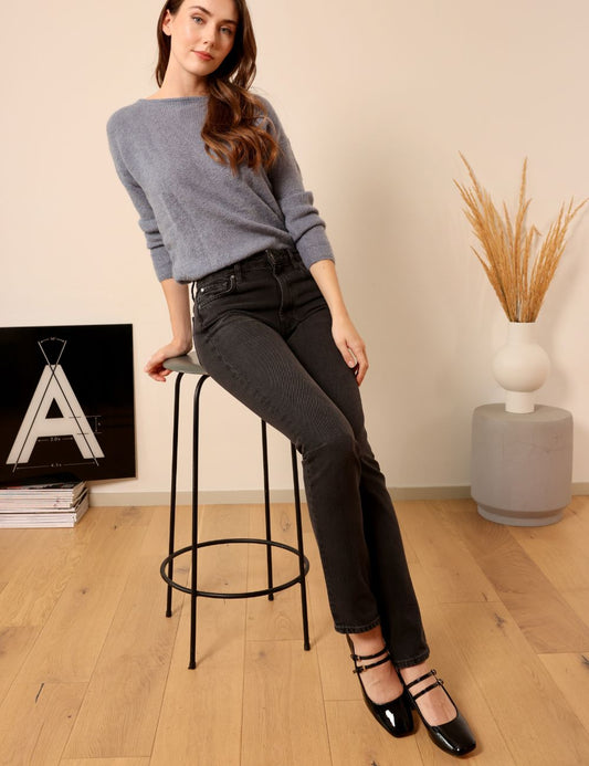 Karina grey - slim tapered leg jeans