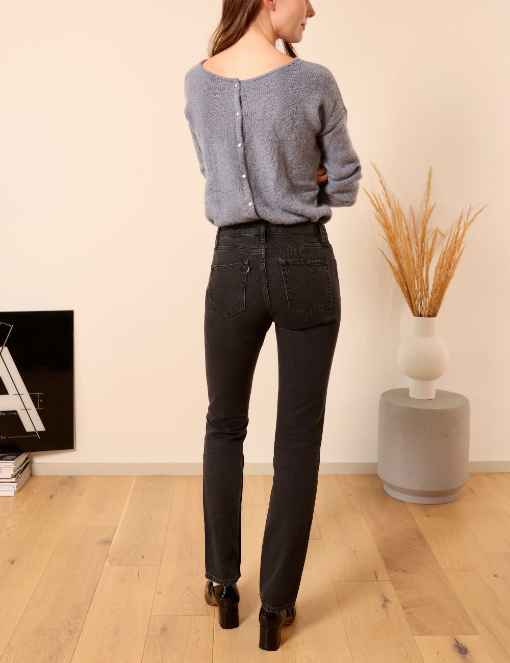 Karina grey - slim tapered leg jeans