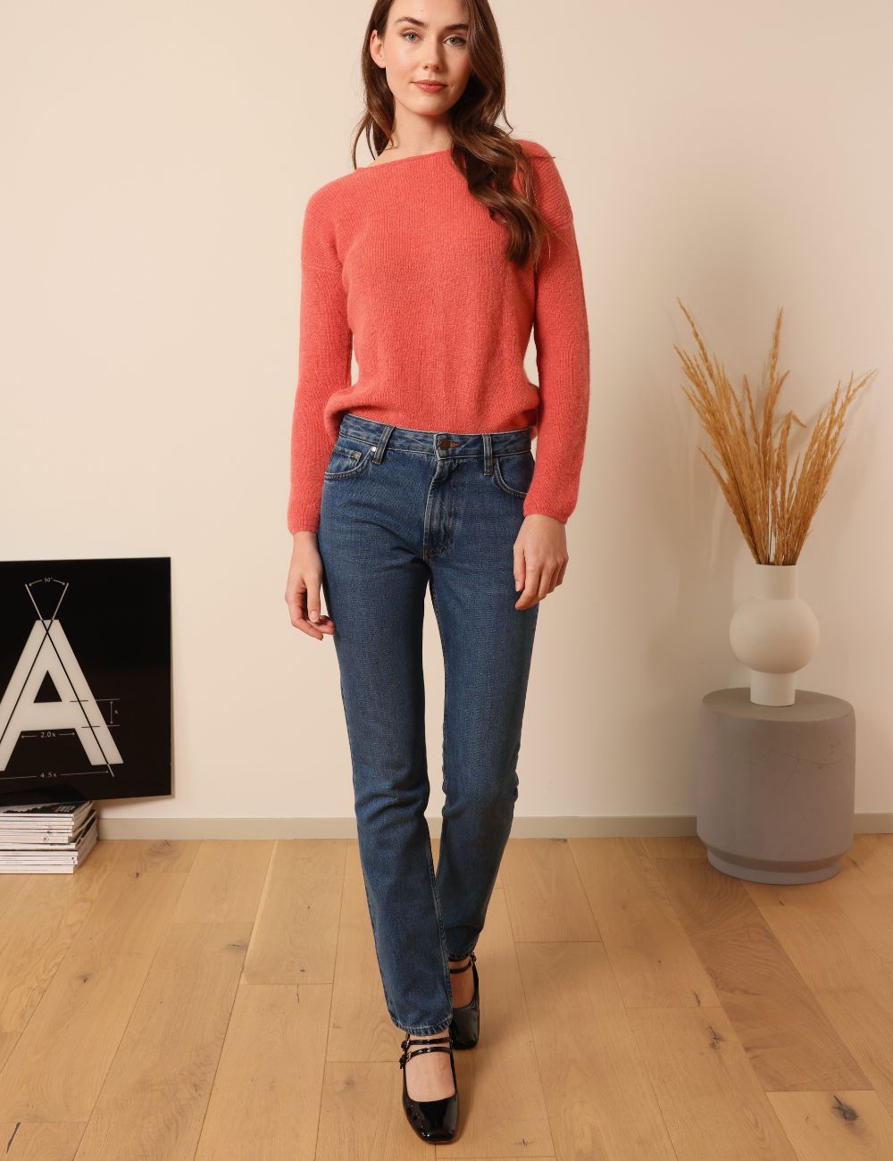 Karina mid blue - slim tapered leg jeans