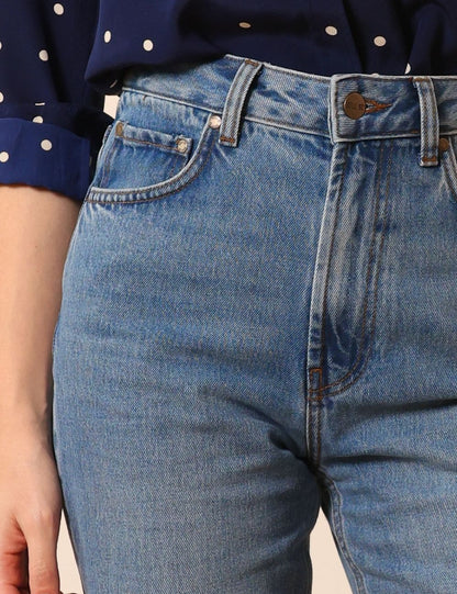 Lafont light blue - high-waisted straight leg jeans