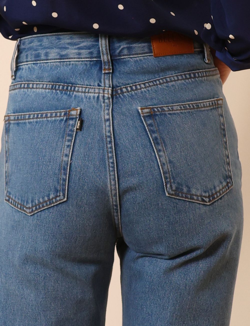 Lafont light blue - high-waisted straight leg jeans