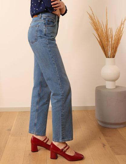 Lafont light blue - high-waisted straight leg jeans