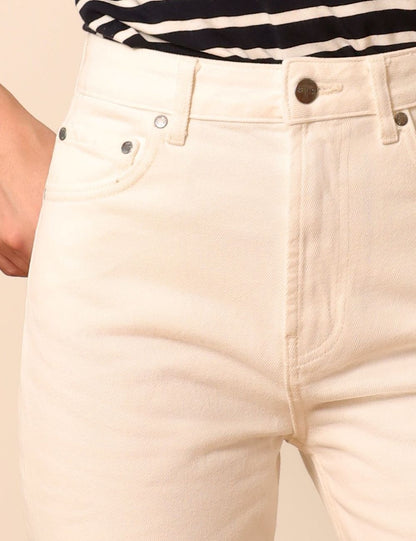 Lafont ecru - high-waisted straight leg jeans