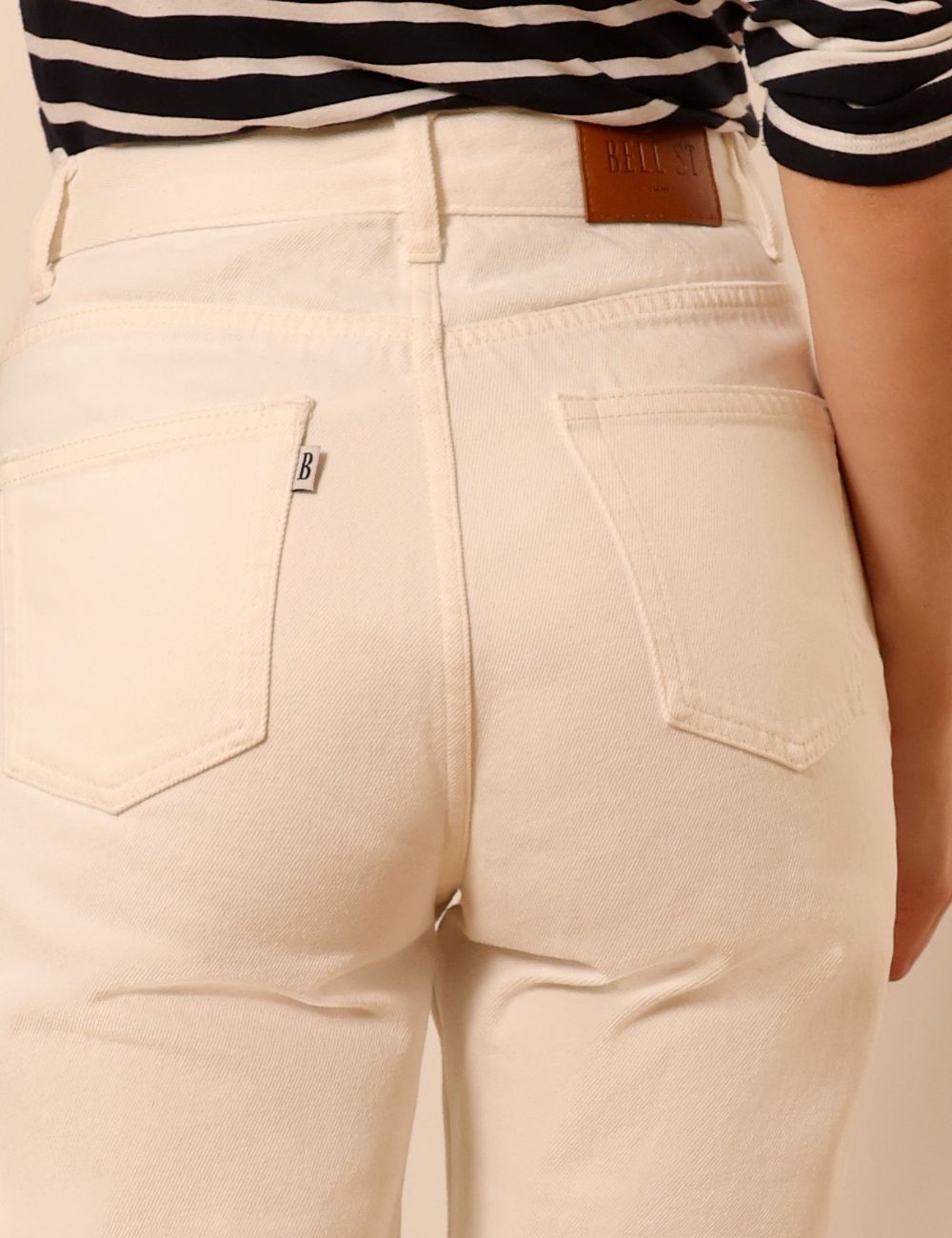 Lafont ecru - high-waisted straight leg jeans