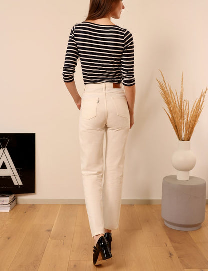 Lafont ecru - high-waisted straight leg jeans