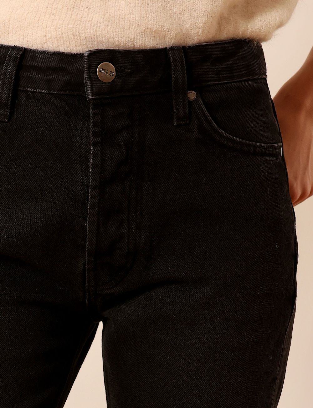 Seberg washed black - straight leg jeans