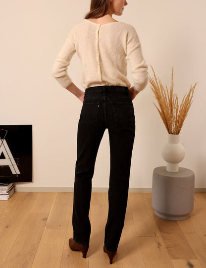 Seberg washed black - straight leg jeans