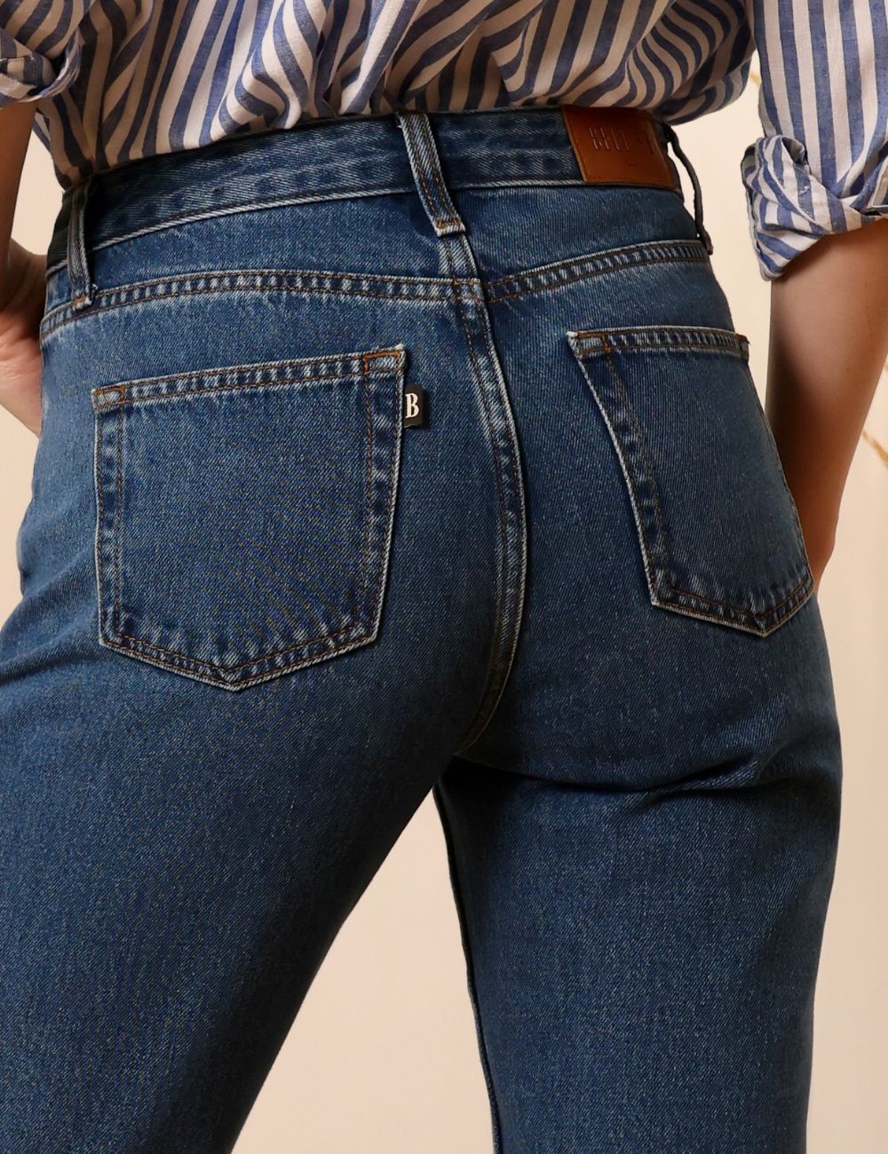 Seberg mid blue - straight leg jeans