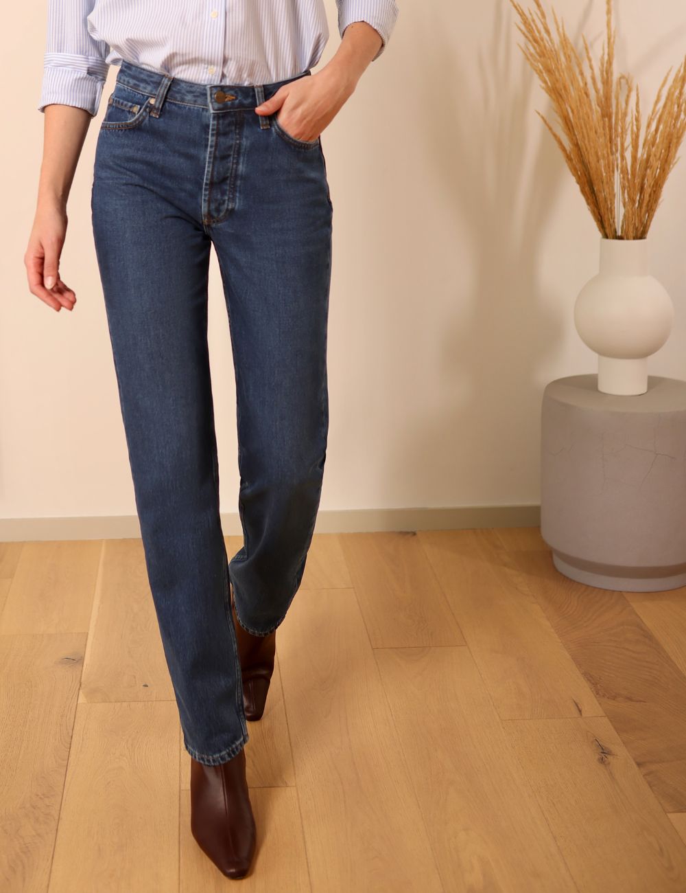 Seberg dark blue - straight leg jeans